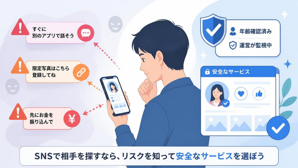 2. SNSで射精相手を探すときは業者に注意する
