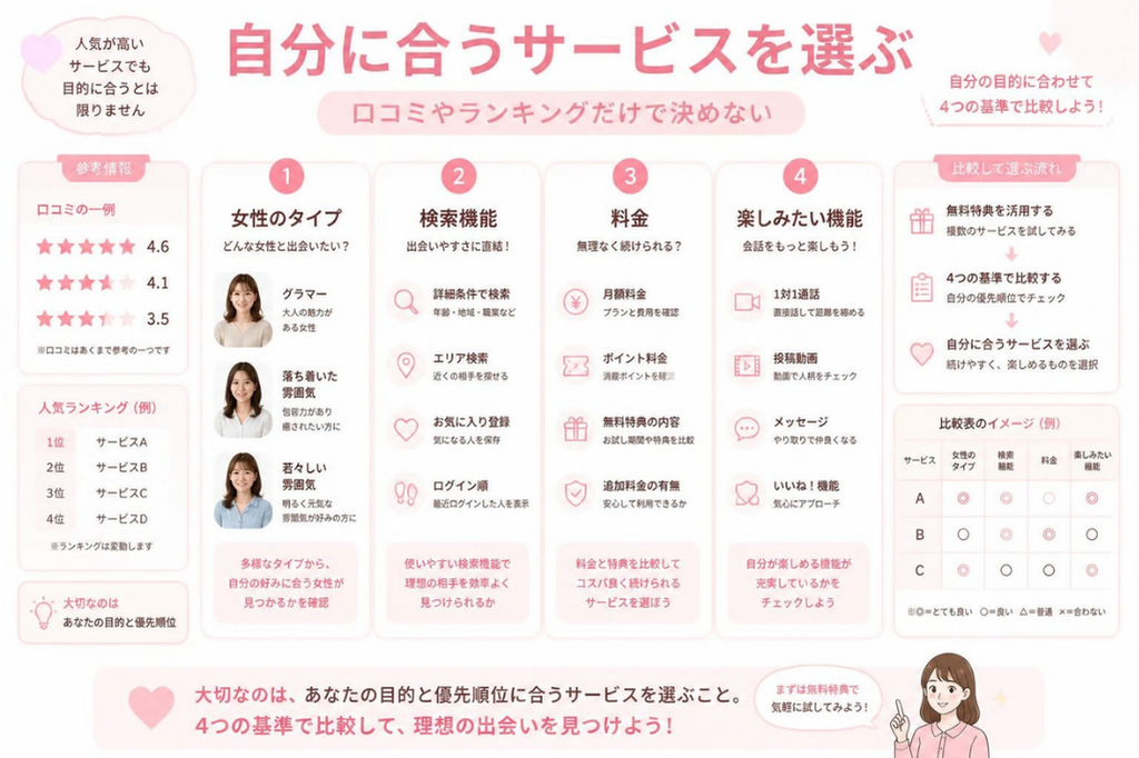 4. ランキングだけでサイトを決めない