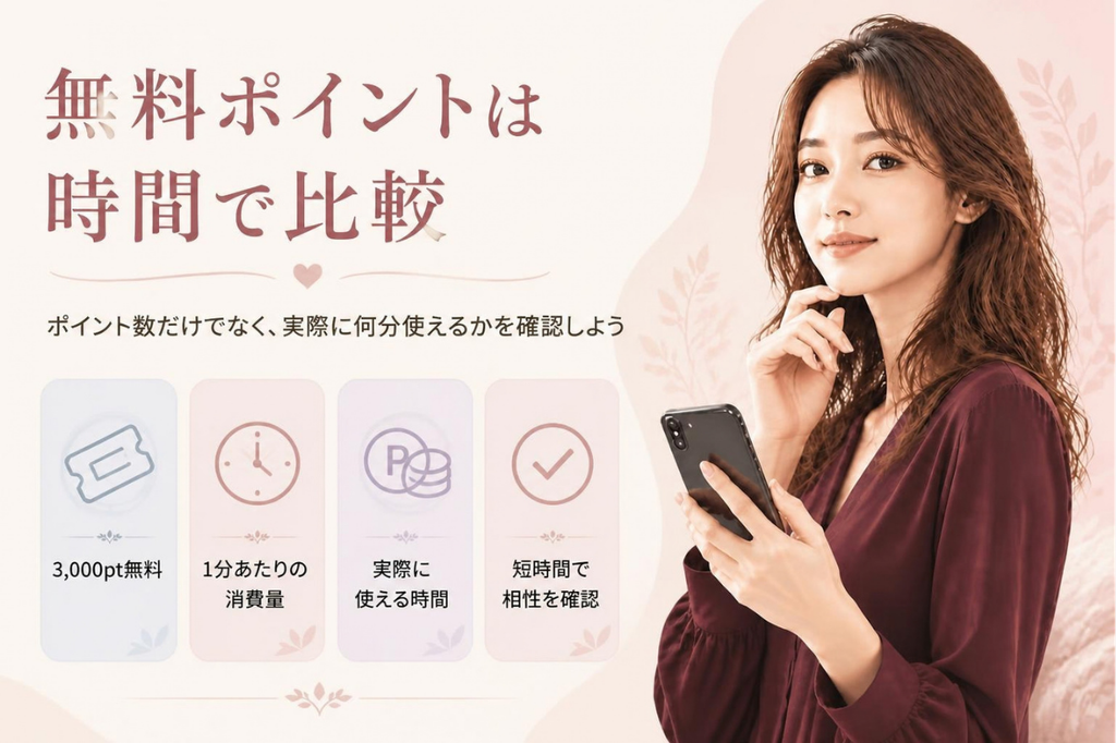 4.無料ポイントは「何分使えるか」で比較する