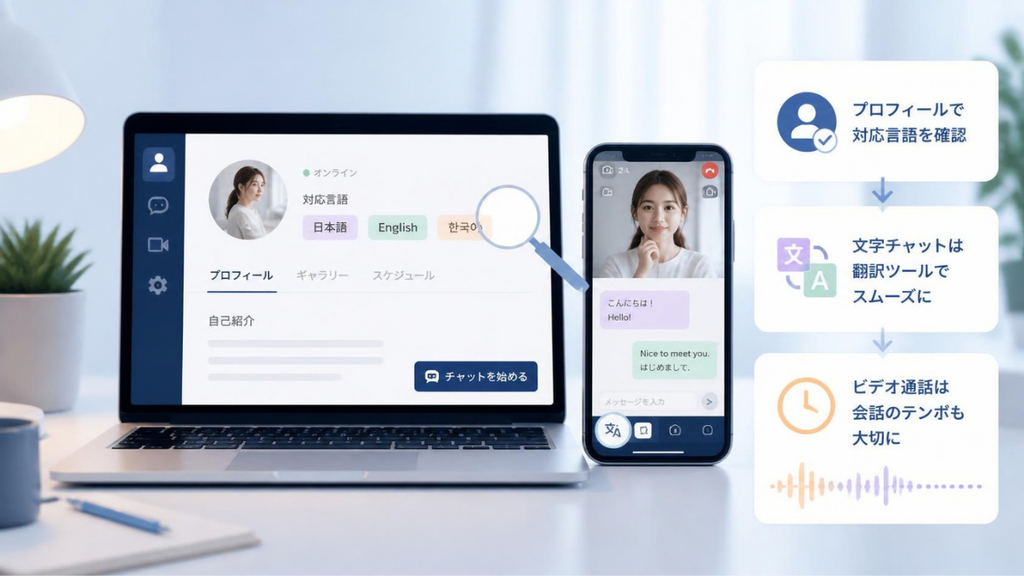 Q4. 韓国語が話せなくても韓国人女性とチャットできますか？