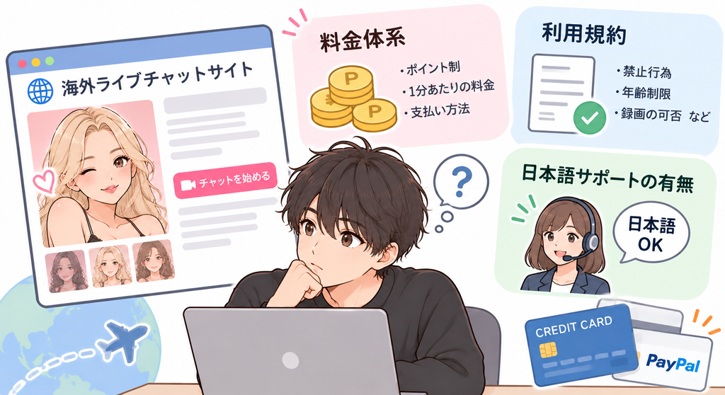 Q4. 海外のライブチャットサイトを利用しても大丈夫ですか？