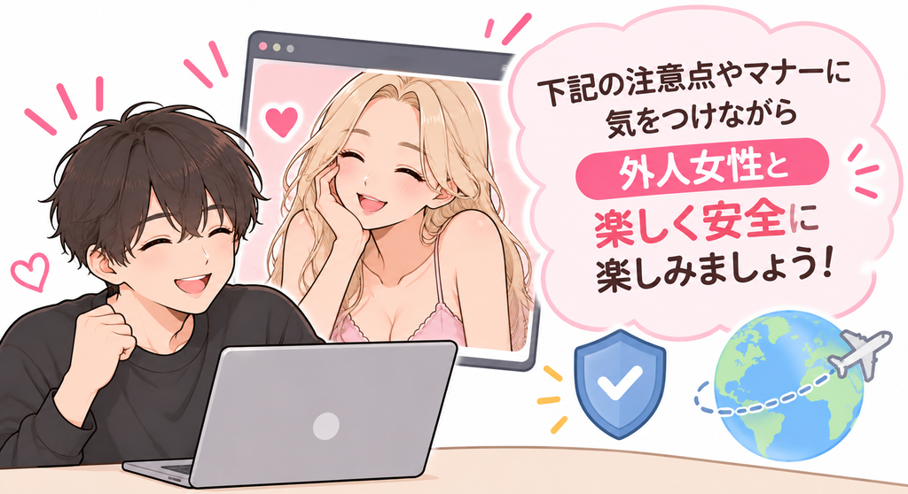 外人女性のオナニーの生配信を見るときの注意点・マナー